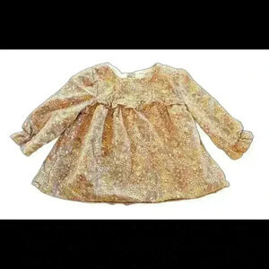 Charming Floral Print Baby Dress - Soft Cotton Long Sleeve Top